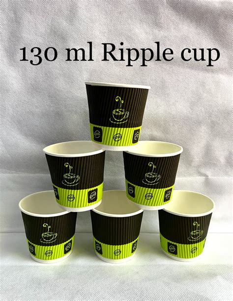 Packet Size 25 Brown Ripple Paper Cup 130 Ml At 1 00 Piece In Jaipur