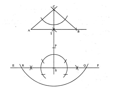 construct an isosceles triangle ABC such that AB=6CM AND BC=AC=4CM ...