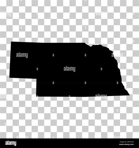 Nebraska Map Shape United States Of America Flat Concept Icon Symbol