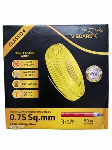 V Guard Pvc Insulated Industrial Cables 0 75 Sq Mm Long Lasting Wires