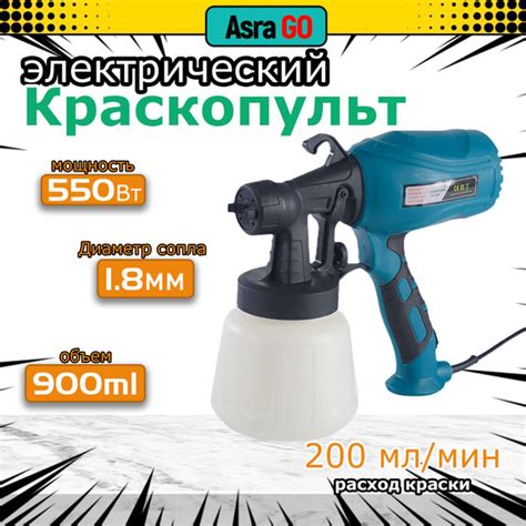 900 мл высоковольтный краскопульт электрический/сетевой , пистолет ...