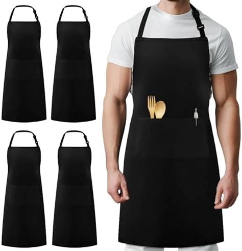 Jubatus 1 Pack 100 Cotton Aprons With 2 Pockets Cooking