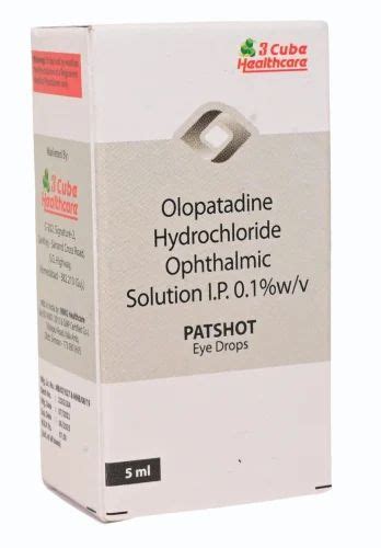 Olopatadine Hydrochloride Ophthalmic Solution Ip 0 1 W V Eye Drop 5