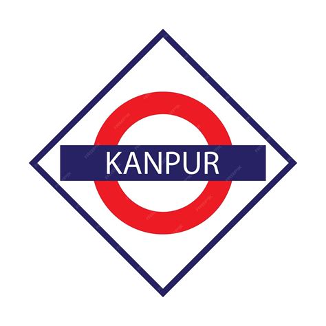 Premium Vector | Kanpur railway station name board isolated on white