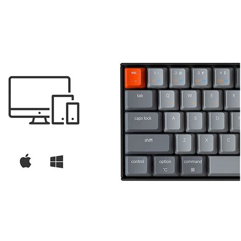 Keychron K6 65 Compact Wireless Mechanical Keyboard For Mac Hot Swappable White Backlight