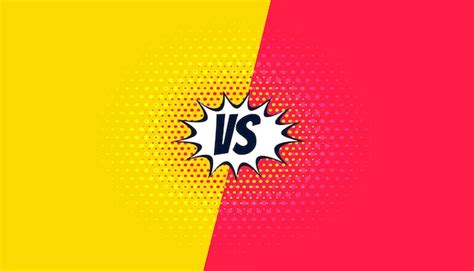 vector eye catching duel comparison  poster  comic style