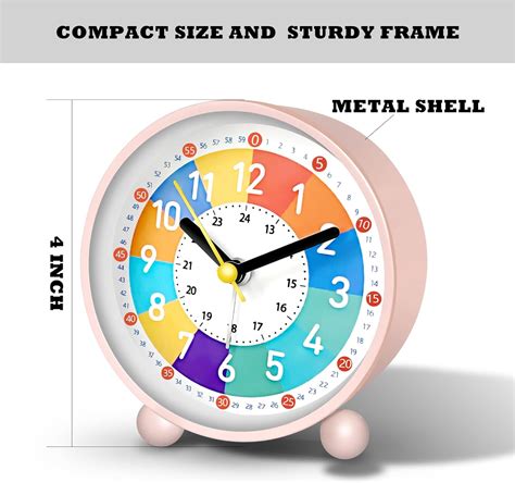 Reloj despertador analógico para niños que aprenden a decir la hora con
