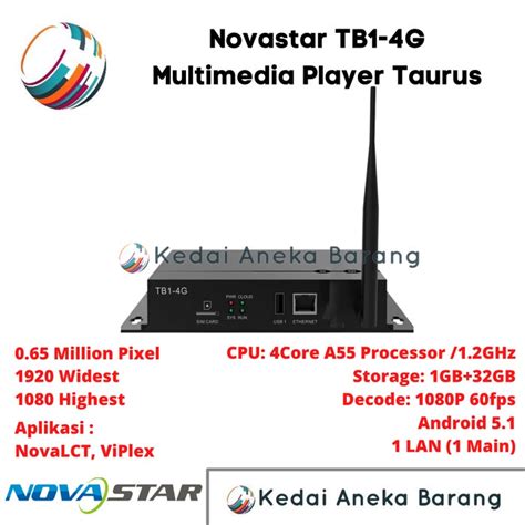 Jual Novastar Taurus TB1 TB1 4G Multimedia Player LED Videotron