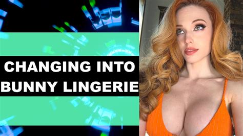 Watch Amouranth Bunny Lingerie Oiling Her Nude Boobs On Live Stream For