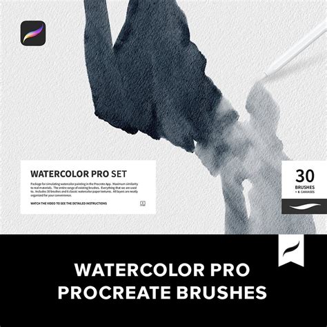 Procreate筆刷 30款水彩質感藝術繪畫ipad Procreate筆刷素材套裝 蝦皮購物