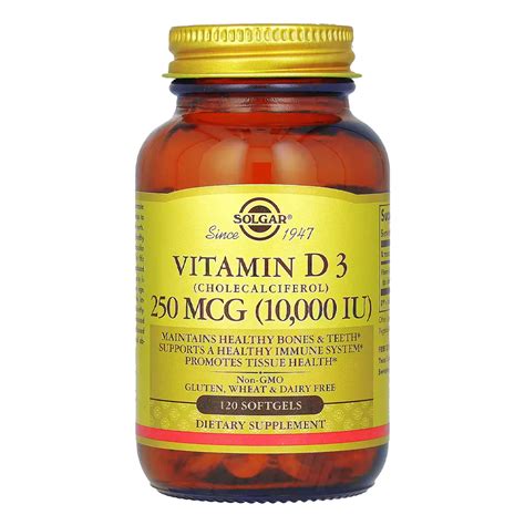 Solgar Vitamin D Cholecalciferol Mcg Iu Softgels