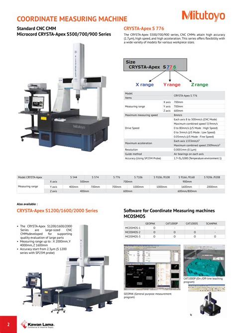 PDF COORDINATE MEASURING MACHINE Kawan Lama COORDINATE MEASURING