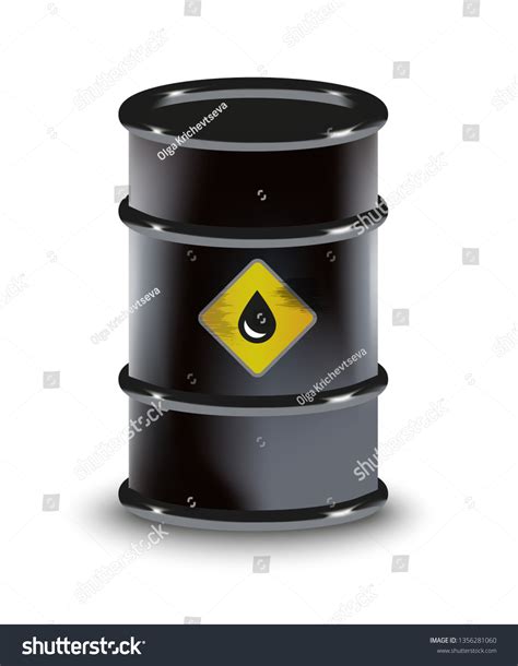 Oil Black Barrel Petroleum Spilled 3d Stock Illustration 1356281060