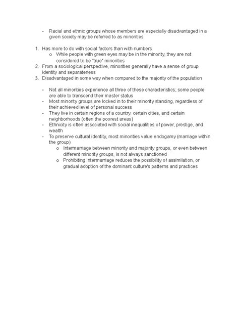 Minorities (Sociology) - Racial and ethnic groups whose members are especially disadvantaged in ...