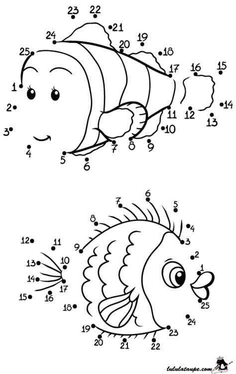 Relier les points de 1 à 25 Points à relier maternelle Points à