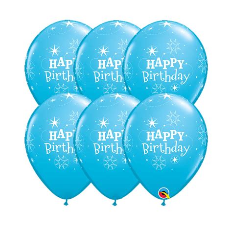 Ballonnen Happy Birthday Sterren Blauw Stuks Feestwarenhuis Nl