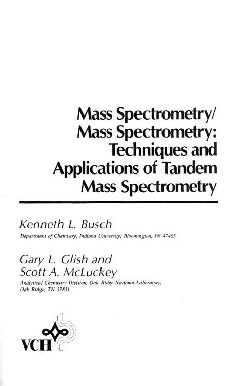 (PDF) Mass Spectrometry/ Mass Spectrometry: Techniques and - DOKUMEN.TIPS