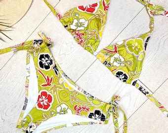 Bikini Set Swimsuit High Waist Swim Suit Bathing Suit Etsy