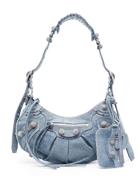 Balenciaga Le Cagole Denim Shoulder Bag - Farfetch in 2023 | Shoulder ...