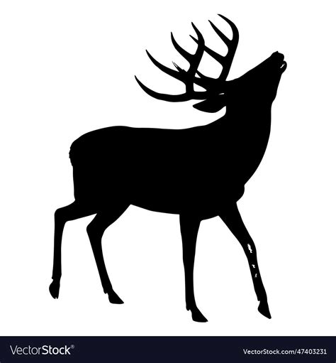 Elk Silhouette Royalty Free Vector Image Vectorstock