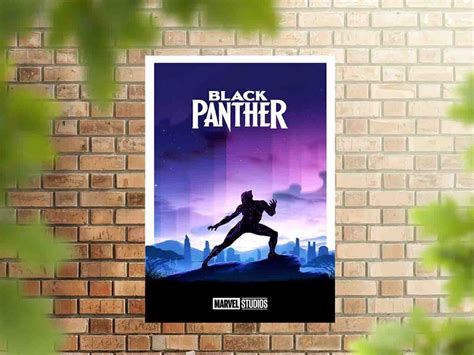 Black Panther Single Poster | 13×19 inches | 300 GSM | Laminated – Drapster