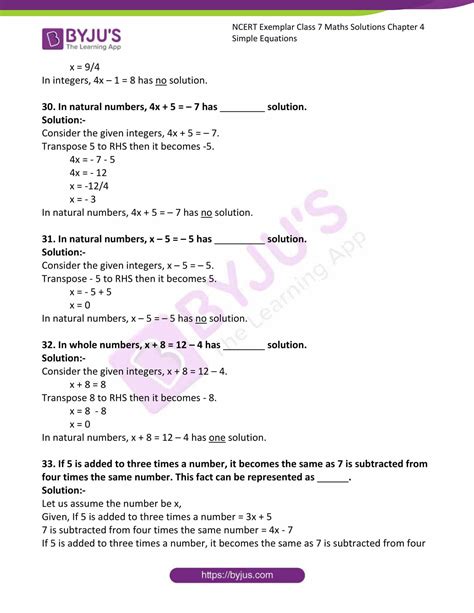 Ncert Exemplar Solutions For Class Maths Chapter Simple Equations