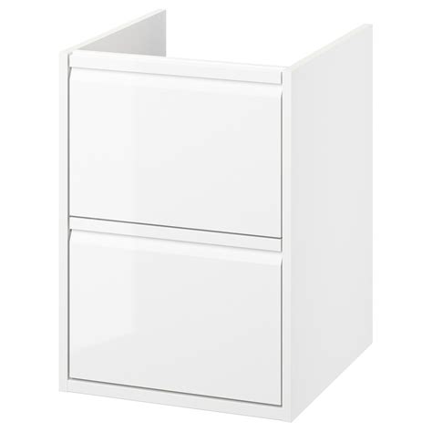 ÄNGSJÖN Bathroom vanity with drawers, high gloss white, 18x21x251/8" - IKEA