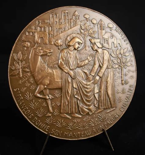 MÉDAILLE SAINT François d Assise manteau au chevalier Cantique de frère