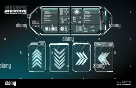 Futuristic Vector Hud Interface Screen Design Digital Callouts Titles