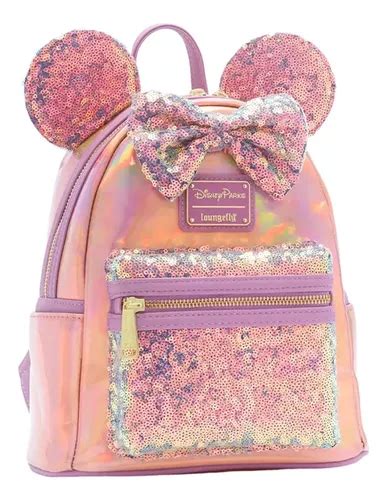 Backpack Loungefly Rosa Iridiscente Aniversario Env O Gratis