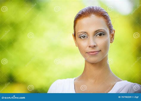 Portrait Of Redhead Brunette Stock Image Image Of Beautiful Gorgeous
