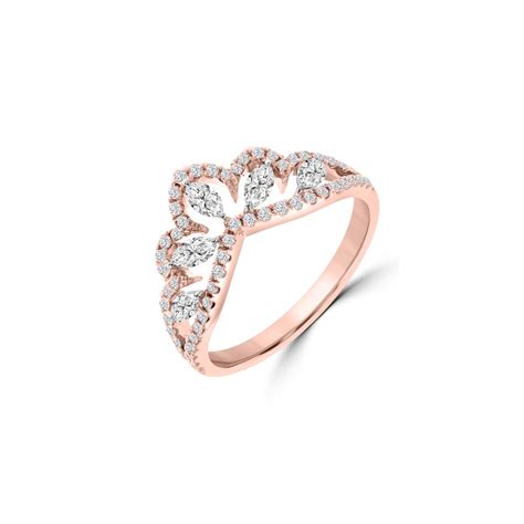 Marquise Diamond Ring In 18K Rose Gold - EJI