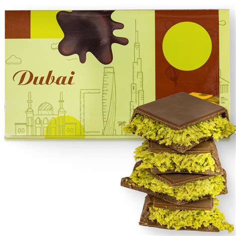 Dubai Chocolate Bar With Pistachio 7 Oz Handmade Viral Dubai