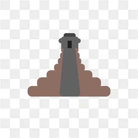 Icono Vectorial De Chichen Itza Aislado Sobre Fondo Transparente