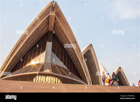 family walks   steps   sydney opera house stock photo alamy