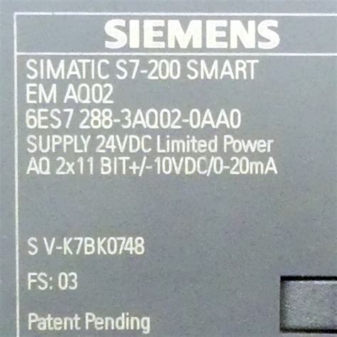 Maschinenteil24 | Siemens Simatic S7-200 Smart EM AQ02 | online kaufen