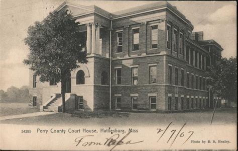 Perry County Court House Hattiesburg, MS Postcard