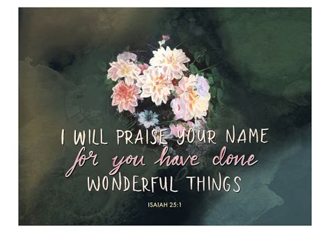 Wonderful Things Isaiah Bible Verse Art Print Gicl E Etsy