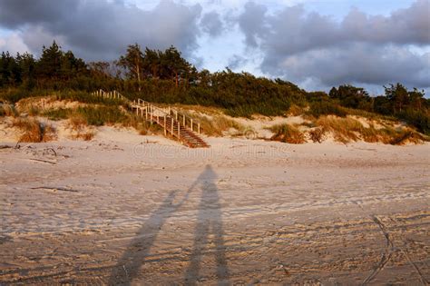 Sombras Del Padre Y Del Hijo Que Llevan A Cabo Las Manos En La Luz De