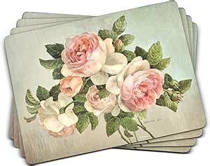 Pimpernel Antique Roses Collection Placemats Set Of 4 Heat