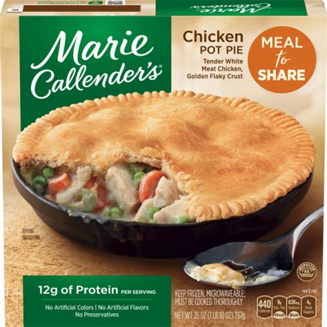 Marie Callenders Chicken Pot Pie Full Nutritional