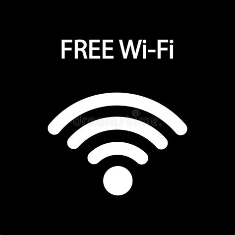 Free Wifi Icon Isolated On Black Background Wireless Internet