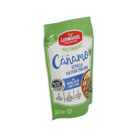 Comprar SEMILLAS DE CAÑAMO molidas lino y chia 200gr BIO da LINWOODS