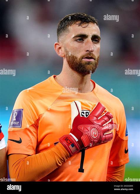 Usa Goalkeeper Matt Turner During The National Anthem Ahead Of The Fifa