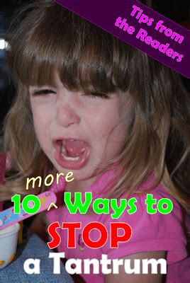 10 MORE Ways to Stop a Tantrum - Tips from the Readers - Mess for Less