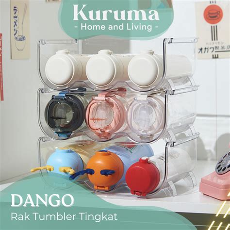 Jual Kuruma Dango Tempat Simpan Termos Botol Bening Rak Holder Tumbler