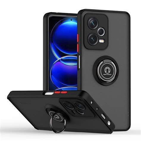 Funda Redmi Note Pro G Acrilica Magnetica Negra Con Anilla Dedo