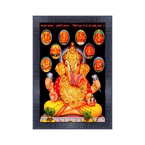 Pnf Lord Ganesha With Ashtavinayak 8 Forms Of Ganesha Religious Wood