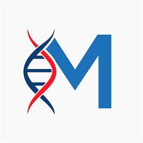 El Logotipo Del Adn En La Letra M El Logotipo De La Gen Tica El S Mbolo