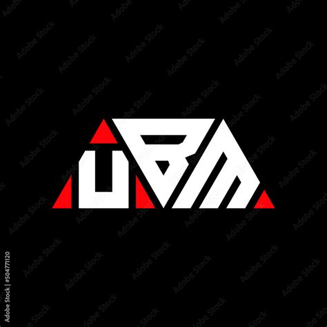 UBM triangle letter logo design with triangle shape. UBM triangle logo ...